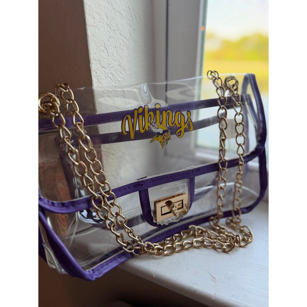 Minnesota Vikings NFL Football Clear Stadium Fashion Purse by Foco - Picture 2 of 12